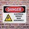Signmission Electrical Service Main Disconnect Danger Sign, Plastic, 10in W x 7in L, 2PK OS-2PACK-DS-P-710-L-2214 - alternate 6